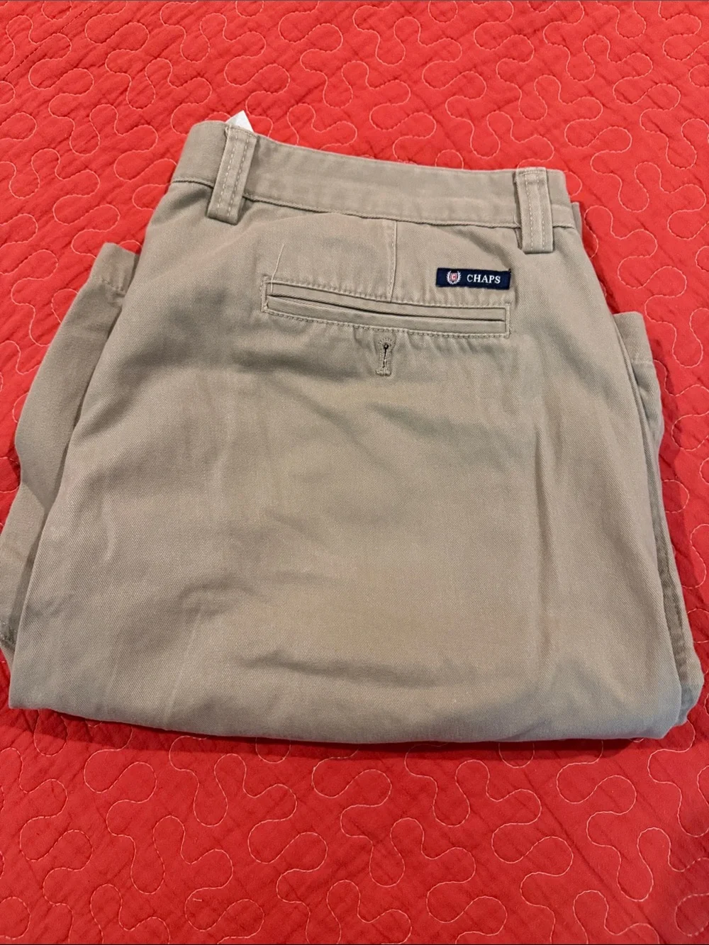 Chaps Men's Tan Khaki Chino Shorts